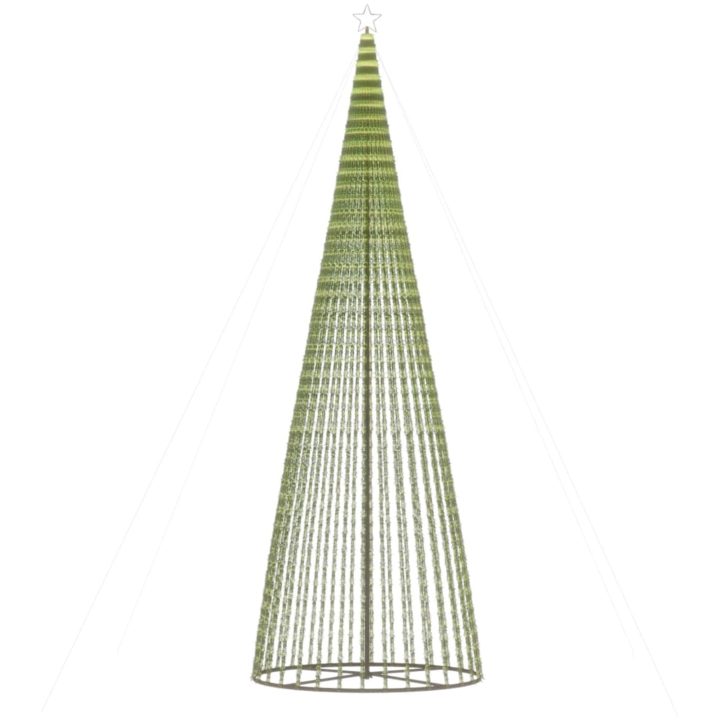Julgranskon 1544 LEDs kallvit vidaXL 500 cm – bild 4