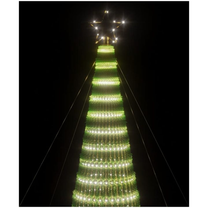 Julgranskon 1544 LEDs kallvit vidaXL 500 cm – bild 6