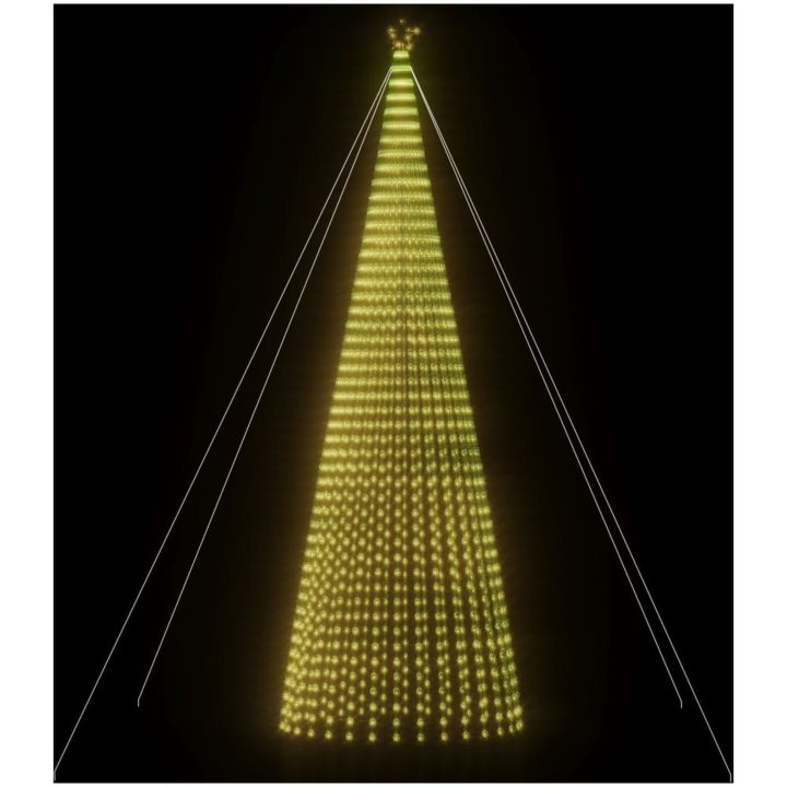 Julgranskon 1544 LEDs varmvit vidaXL 500 cm – bild 3