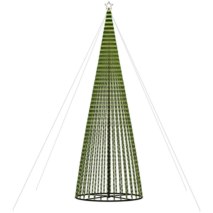Julgranskon 1544 LEDs varmvit vidaXL 500 cm – bild 5
