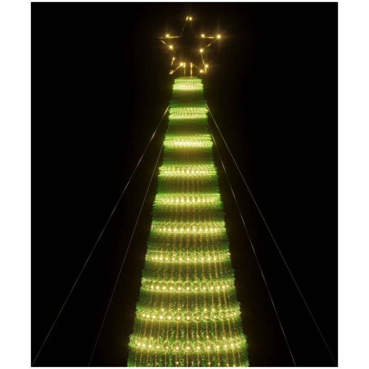 Julgranskon 1544 LEDs varmvit vidaXL 500 cm – bild 6