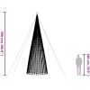 Julgranskon 1544 LEDs varmvit vidaXL 500 cm – miniatyr 10