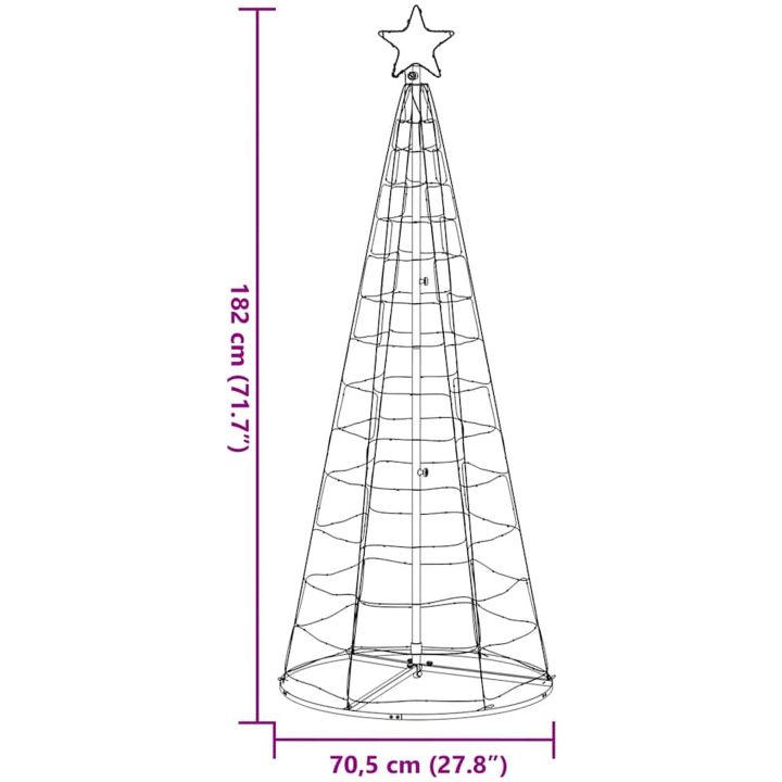 Julgranskon 200 LEDs blå 182 cm vidaXL 182 cm – bild 11
