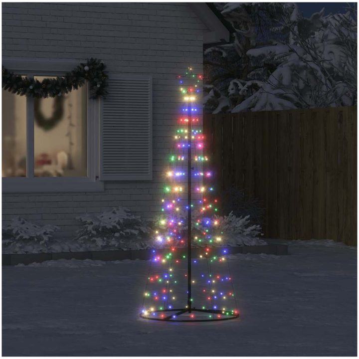 Julgranskon 200 LEDs färgglad 182 cm vidaXL 182 cm – bild 3