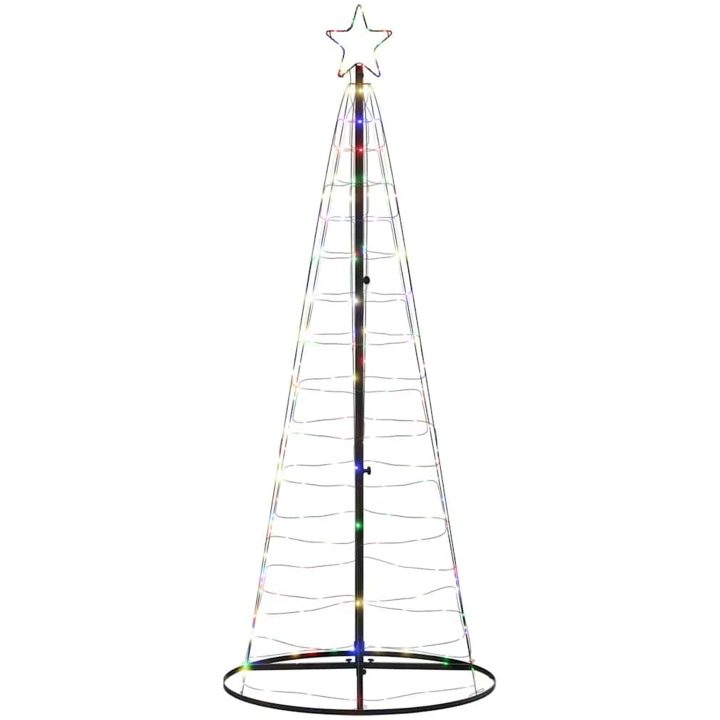 Julgranskon 200 LEDs färgglad 182 cm vidaXL 182 cm – bild 6