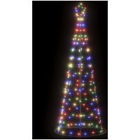 Julgranskon 200 LEDs färgglad 182 cm vidaXL