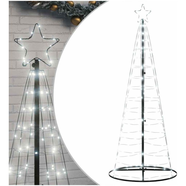 Julgranskon 200 LEDs kallvitt 182 cm vidaXL 182 cm – bild 2