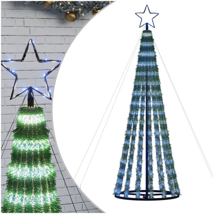 Julgranskon 275 LEDs blå 180 cm vidaXL 180 cm – bild 2