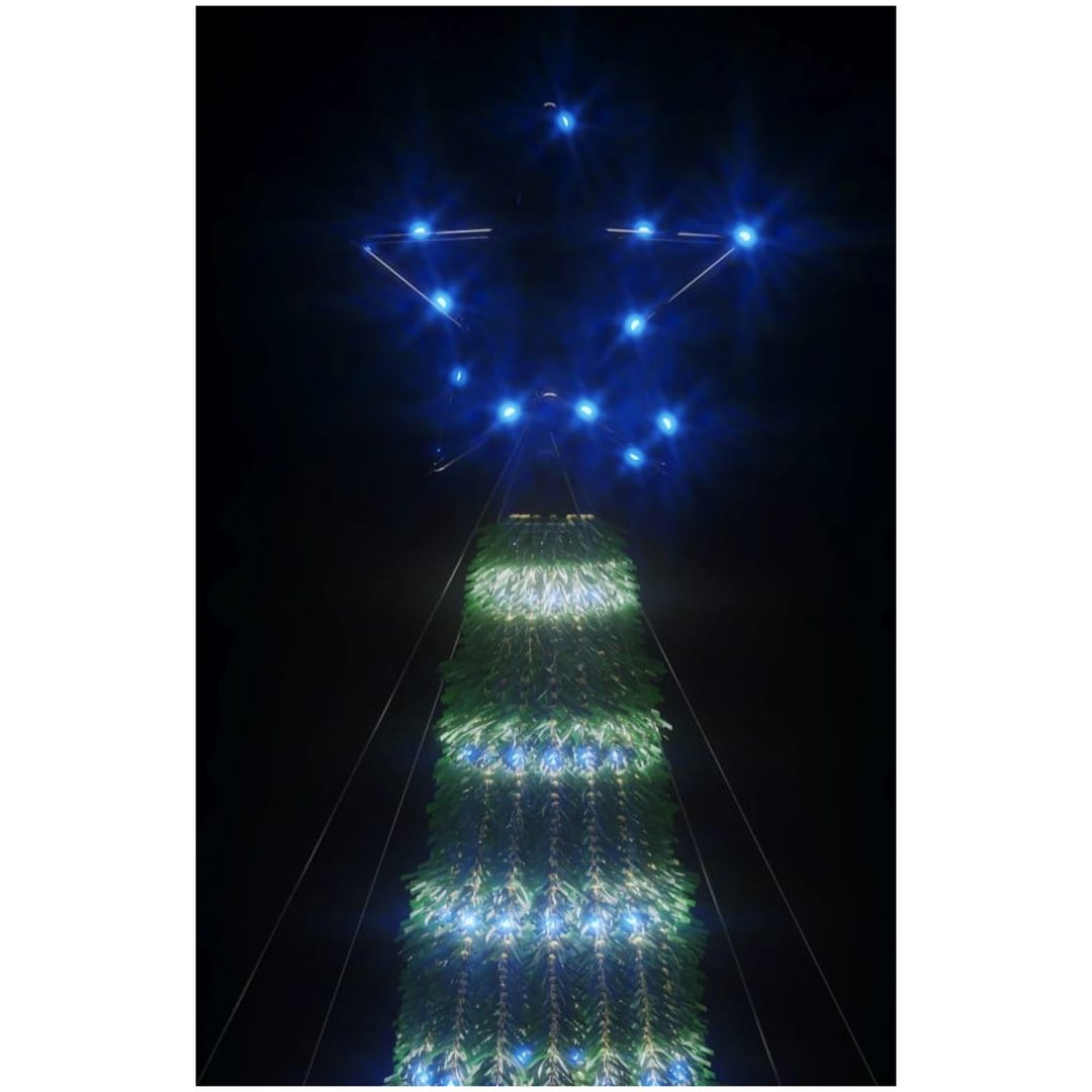 Julgranskon 275 LEDs blå 180 cm vidaXL 180 cm – bild 6