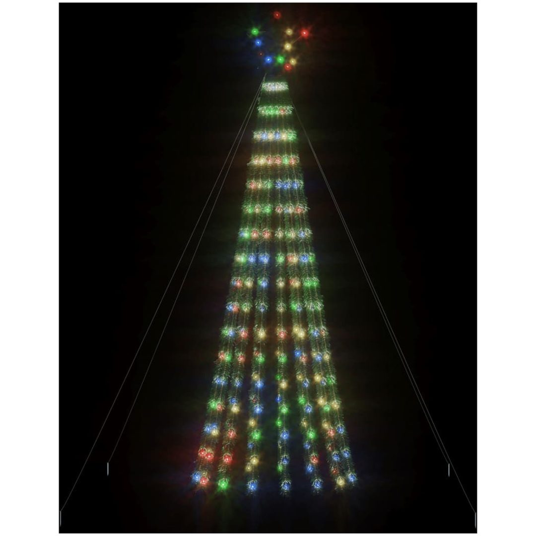 Julgranskon 275 LEDs färgglad vidaXL 180 cm – bild 3