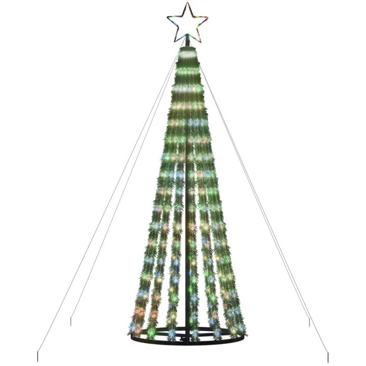 Julgranskon 275 LEDs färgglad vidaXL 180 cm – bild 4