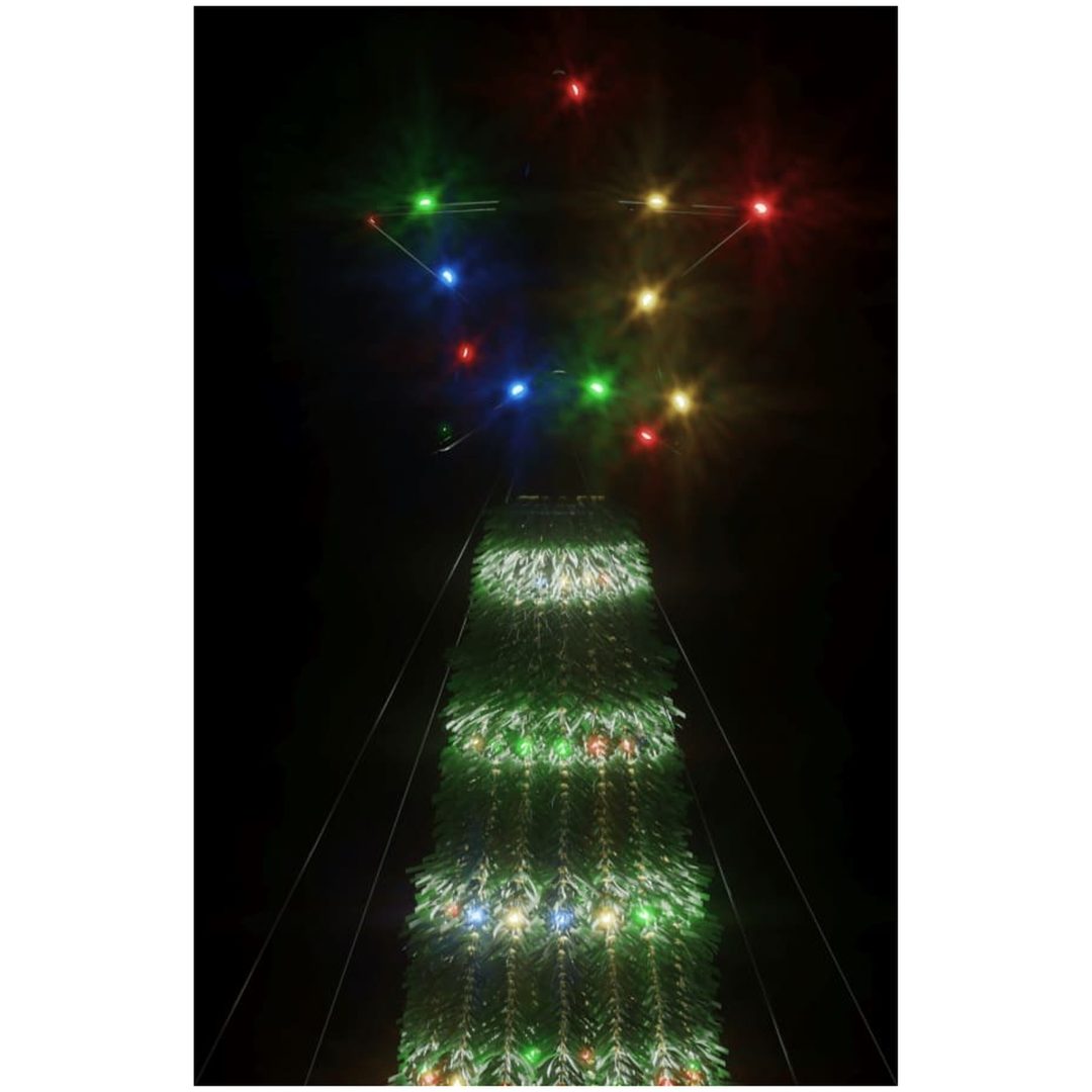 Julgranskon 275 LEDs färgglad vidaXL 180 cm – bild 6