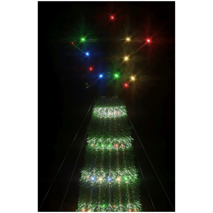 Julgranskon 275 LEDs färgglad vidaXL 180 cm – bild 6