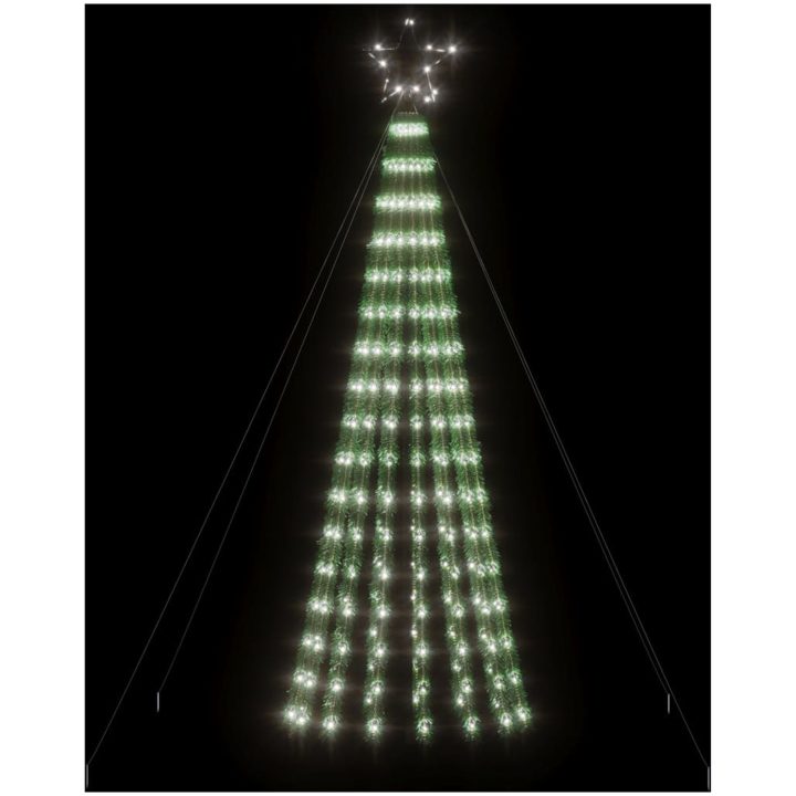 Julgranskon 275 LEDs kallvitt vidaXL 180 cm – bild 3