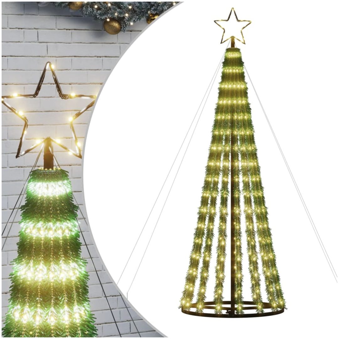 Julgranskon 275 LEDs varmvit 180 cm vidaXL 180 cm – bild 2
