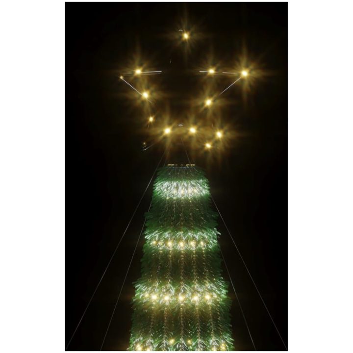 Julgranskon 275 LEDs varmvit 180 cm vidaXL 180 cm – bild 6