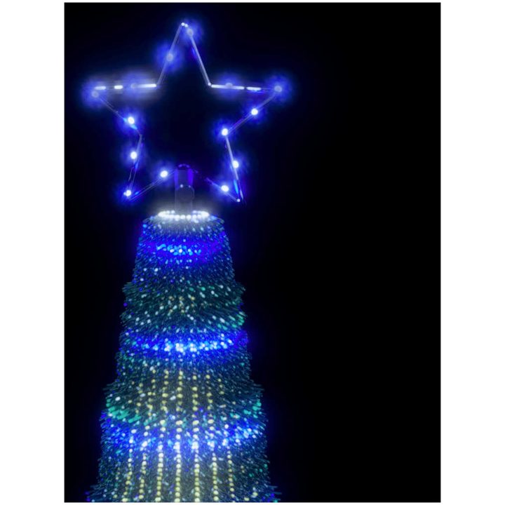 Julgranskon 475 LEDs blå vidaXL 247 cm – bild 10