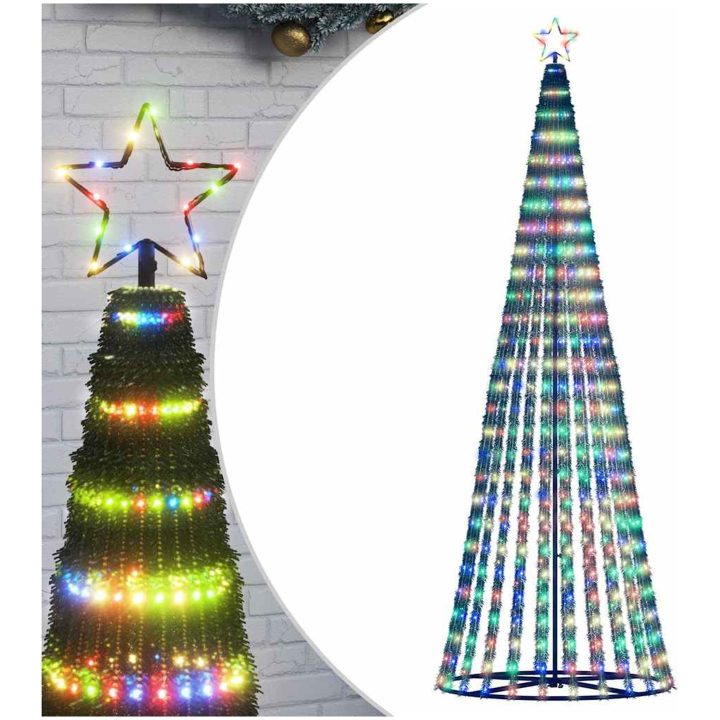 Julgranskon 475 LEDs färgglad vidaXL 247 cm – bild 2