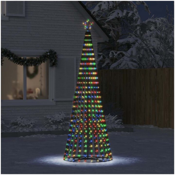 Julgranskon 475 LEDs färgglad vidaXL 247 cm – bild 3