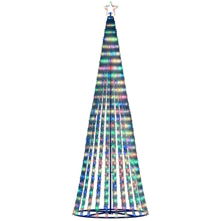 Julgranskon 475 LEDs färgglad vidaXL 247 cm – bild 5