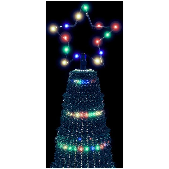 Julgranskon 475 LEDs färgglad vidaXL 247 cm – bild 10