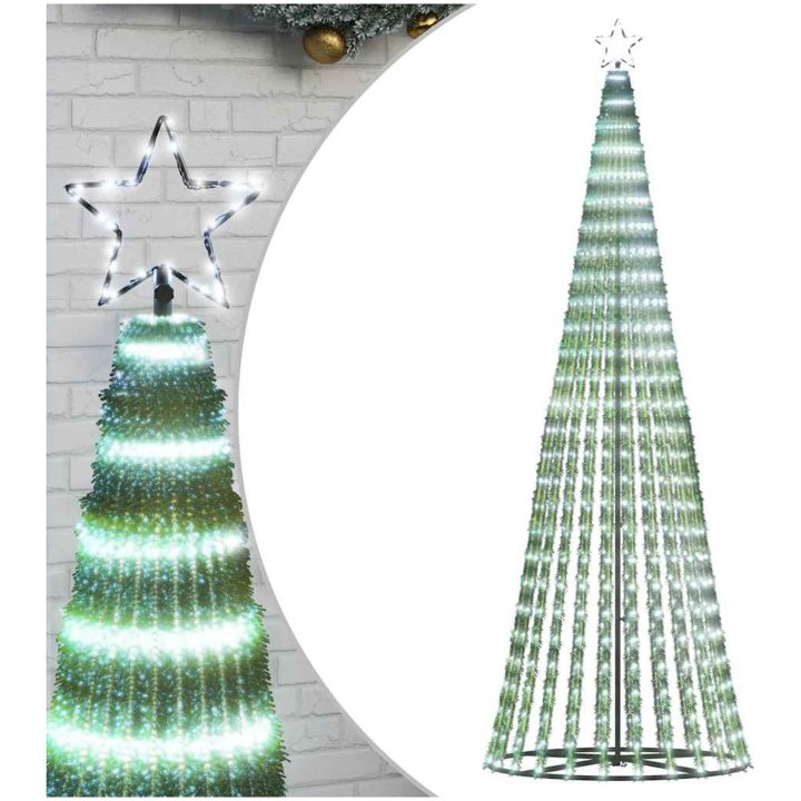 Julgranskon 475 LEDs kallvitt vidaXL 247 cm – bild 2