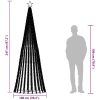 Julgranskon 475 LEDs kallvitt vidaXL 247 cm – miniatyr 11