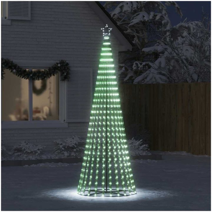 Julgranskon 475 LEDs kallvitt vidaXL 247 cm – bild 3