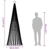Julgranskon 475 LEDs varmvit vidaXL 247 cm – miniatyr 12