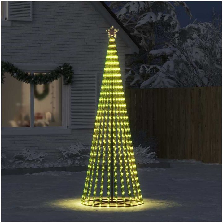 Julgranskon 475 LEDs varmvit vidaXL 247 cm – bild 3
