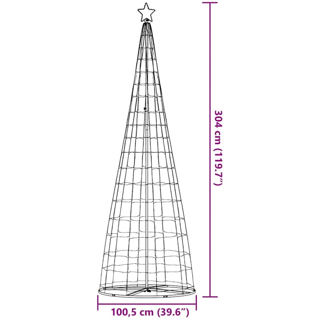Julgranskon 550 LEDs blå 304 cm vidaXL 304 cm – bild 11