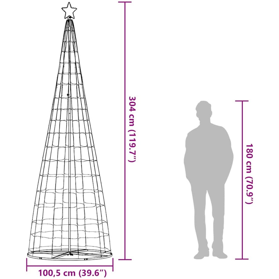 Julgranskon 550 LEDs blå 304 cm vidaXL 304 cm – bild 12
