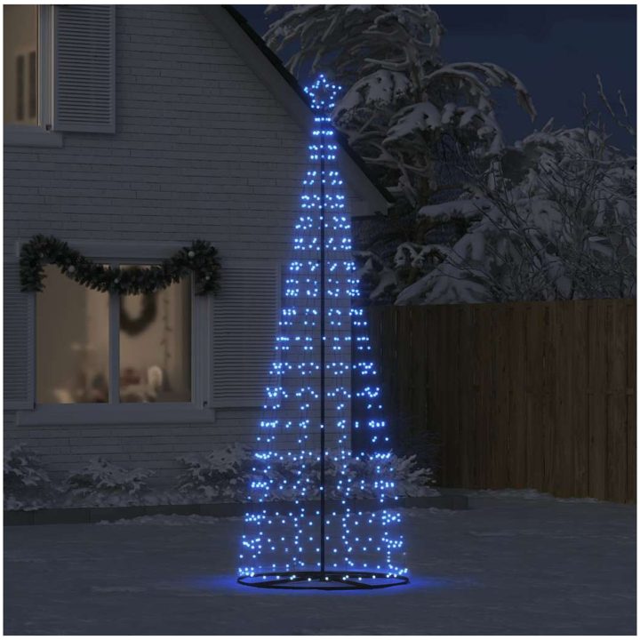 Julgranskon 550 LEDs blå 304 cm vidaXL 304 cm – bild 3