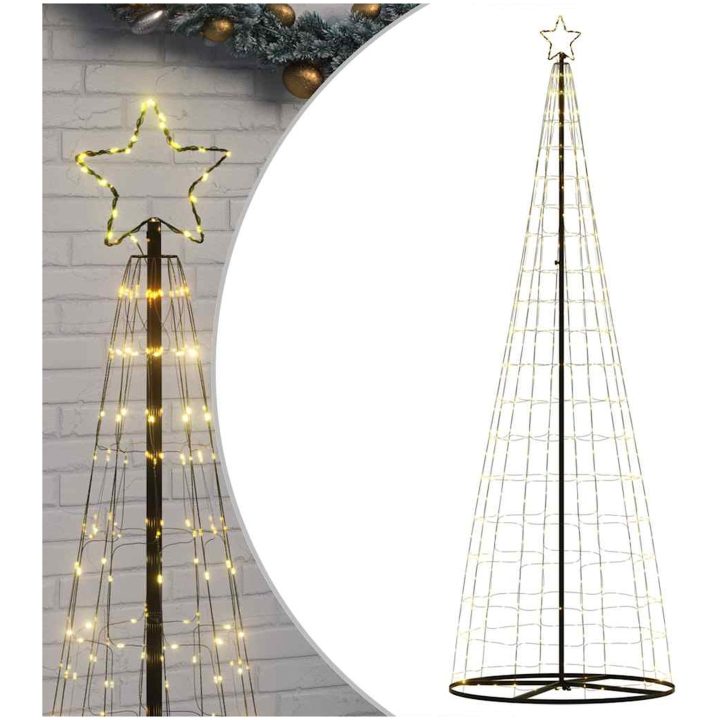 Julgranskon 550 LEDs varmvit 304 cm vidaXL 304 cm – bild 2