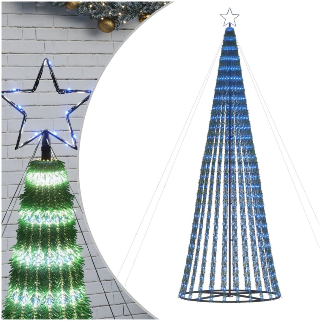 Julgranskon 688 LEDs blå 300 cm vidaXL 300 cm – bild 2