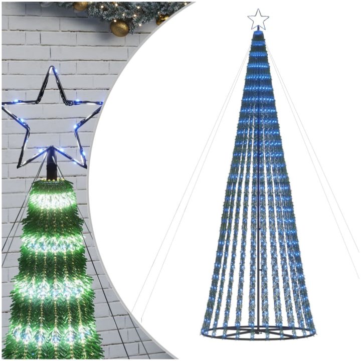Julgranskon 688 LEDs blå 300 cm vidaXL 300 cm – bild 2