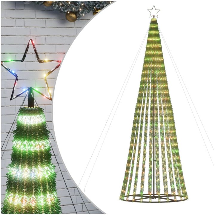 Julgranskon 688 LEDs färgglad vidaXL 300 cm – bild 2