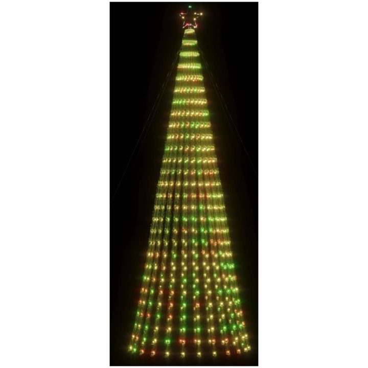 Julgranskon 688 LEDs färgglad vidaXL 300 cm – bild 3