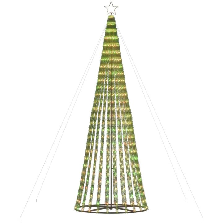 Julgranskon 688 LEDs färgglad vidaXL 300 cm – bild 4