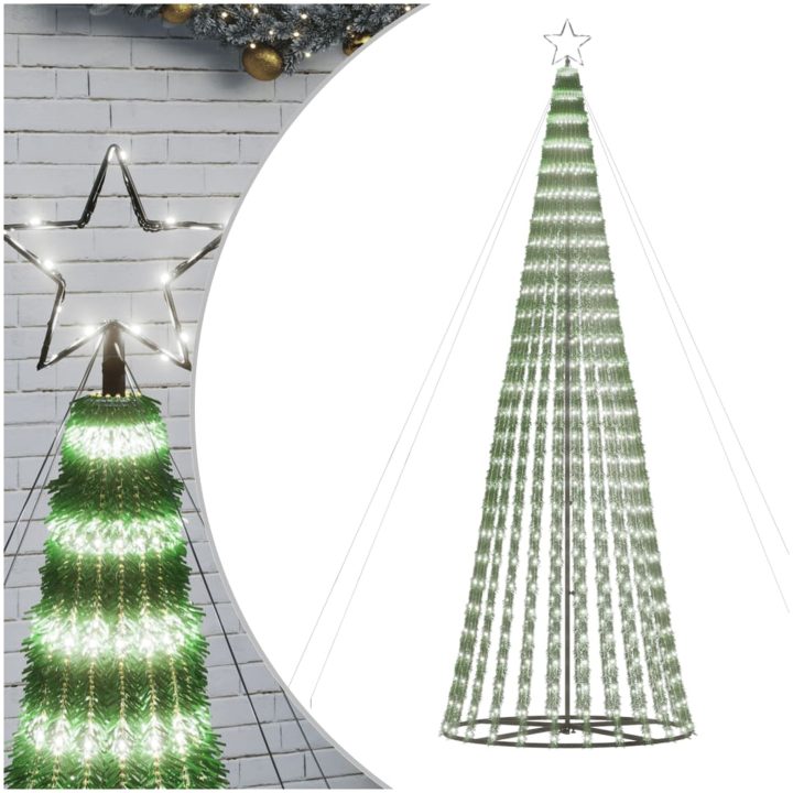 Julgranskon 688 LEDs kallvit 300 cm vidaXL 300 cm – bild 2