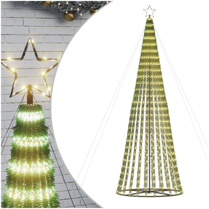 Julgranskon 688 LEDs varmvit vidaXL 300 cm – bild 2