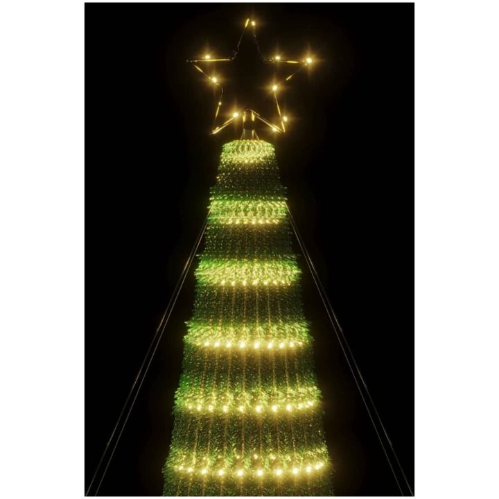 Julgranskon 688 LEDs varmvit vidaXL 300 cm – bild 6