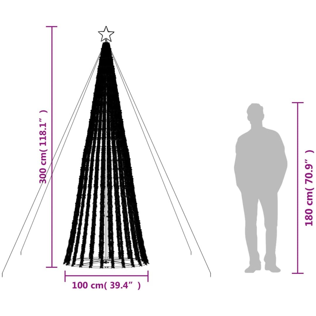 Julgranskon 688 LEDs varmvit vidaXL 300 cm – bild 10