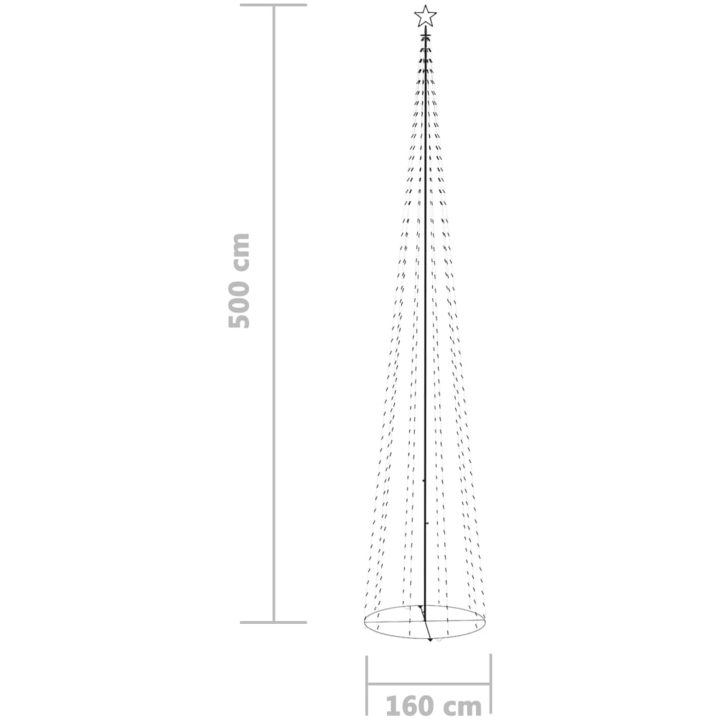 Julgranskon 752 blå LEDs 160x500 cm vidaXL 500 x 160 cm – bild 8