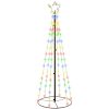 Julgranskon färgglad 108 LEDs 70x180 cm vidaXL 180 x 70 cm – miniatyr 2