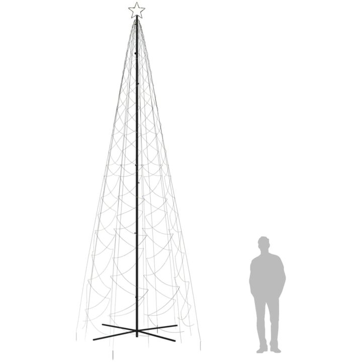 Julgranskon varmvit 1400 LEDs 160x500 cm vidaXL 500 x 160 cm – bild 9