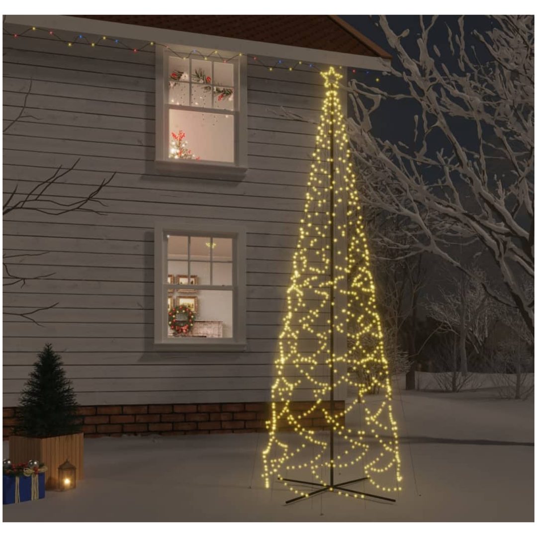 Julgranskon varmvit 1400 LEDs 160x500 cm vidaXL 500 x 160 cm
