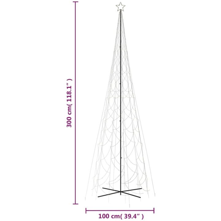 Julgranskon varmvit 3000 LEDs 230x800 cm vidaXL 800 x 230 cm – bild 10