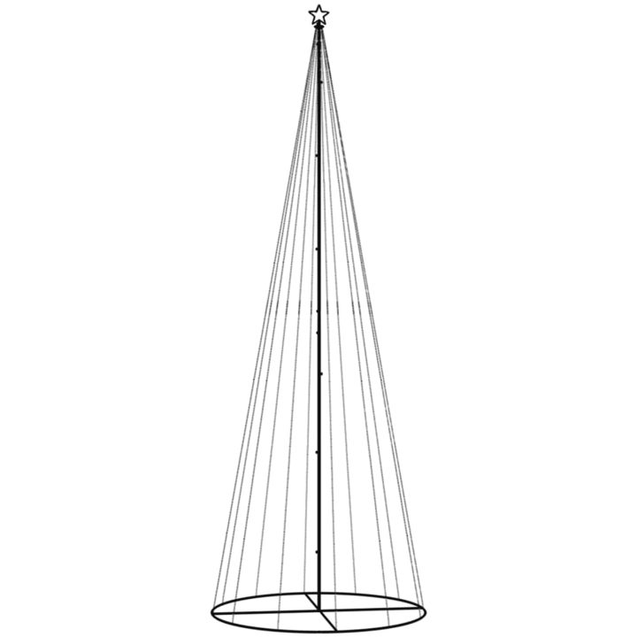 Julgranskon varmvit 732 LEDs 160x500 cm vidaXL 500 x 160 cm – bild 3
