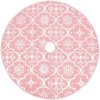 Julgranskrage lyxig med rosa strumpa tyg vidaXL 122 cm – miniatyr 3